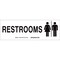 Brady Restrooms, 12" W x 4" H, Rectangle, Fiberglass, 70508 70508 - alternate 1